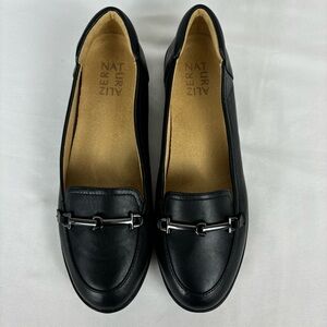 Naturalizer Loafers Leather Lightweight Comfort Slip-On Sleek Shoes Black Size 8